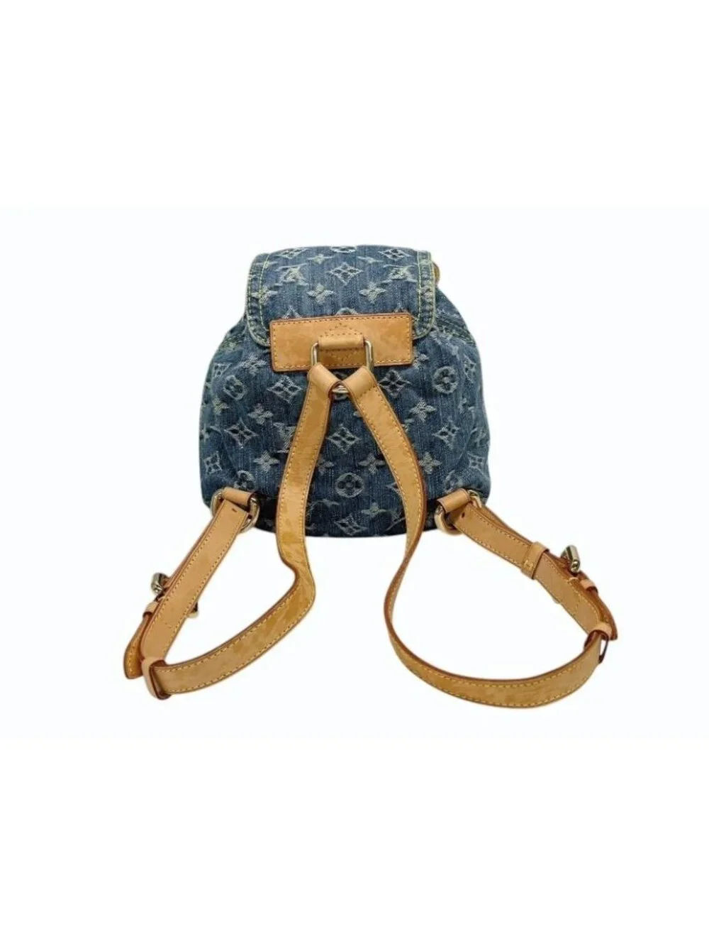 Louis Vuitton Mini Backpack a Dos PM Monogram Denim Indigo Gold
